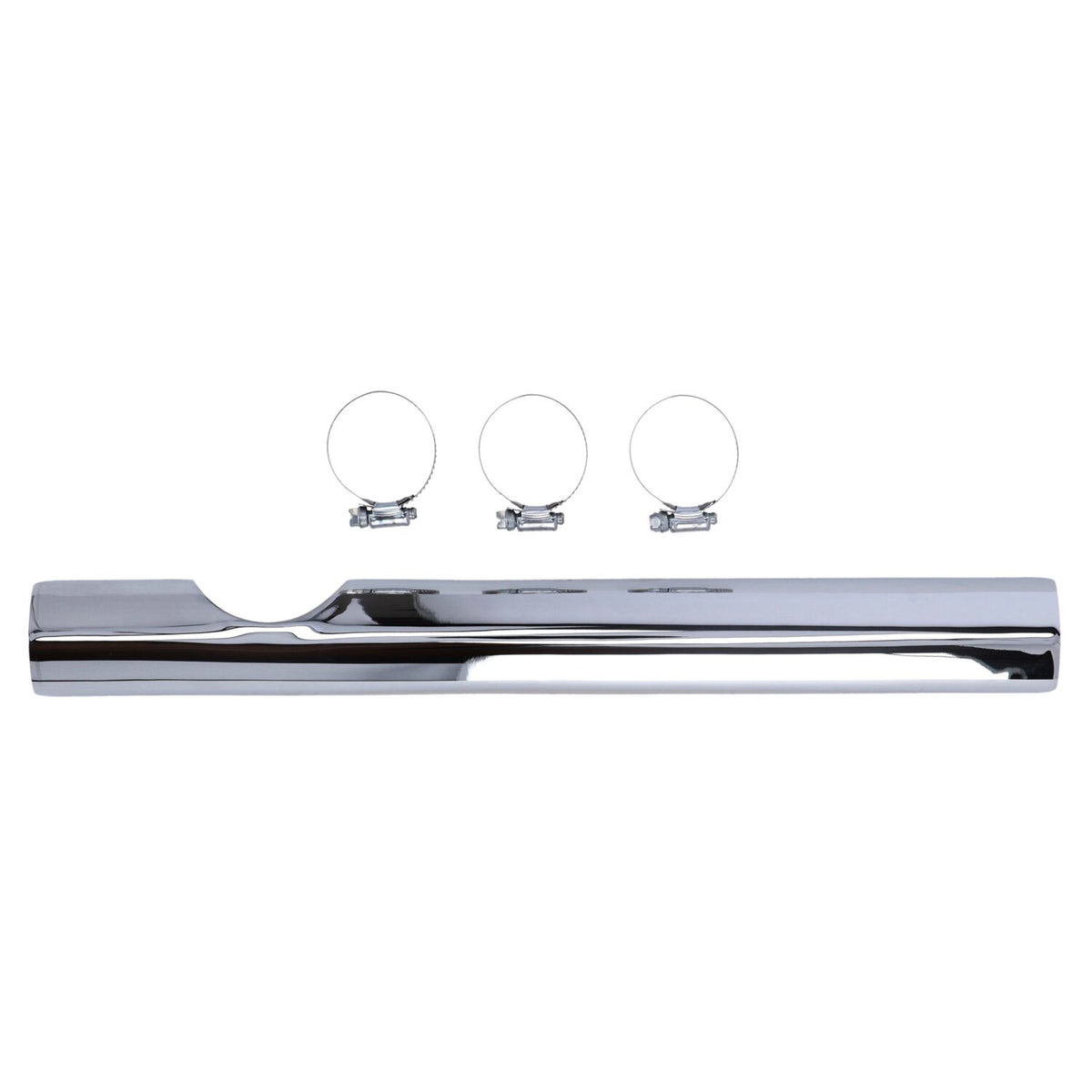 Paughco Heatshield front-low notched - Chrome