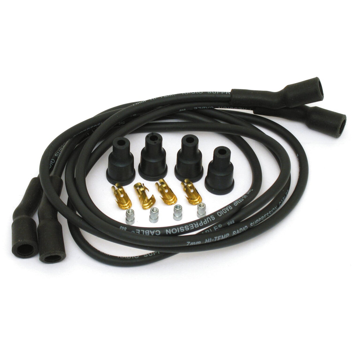 Dynatek univ - 7mm spark plug wire set - Black