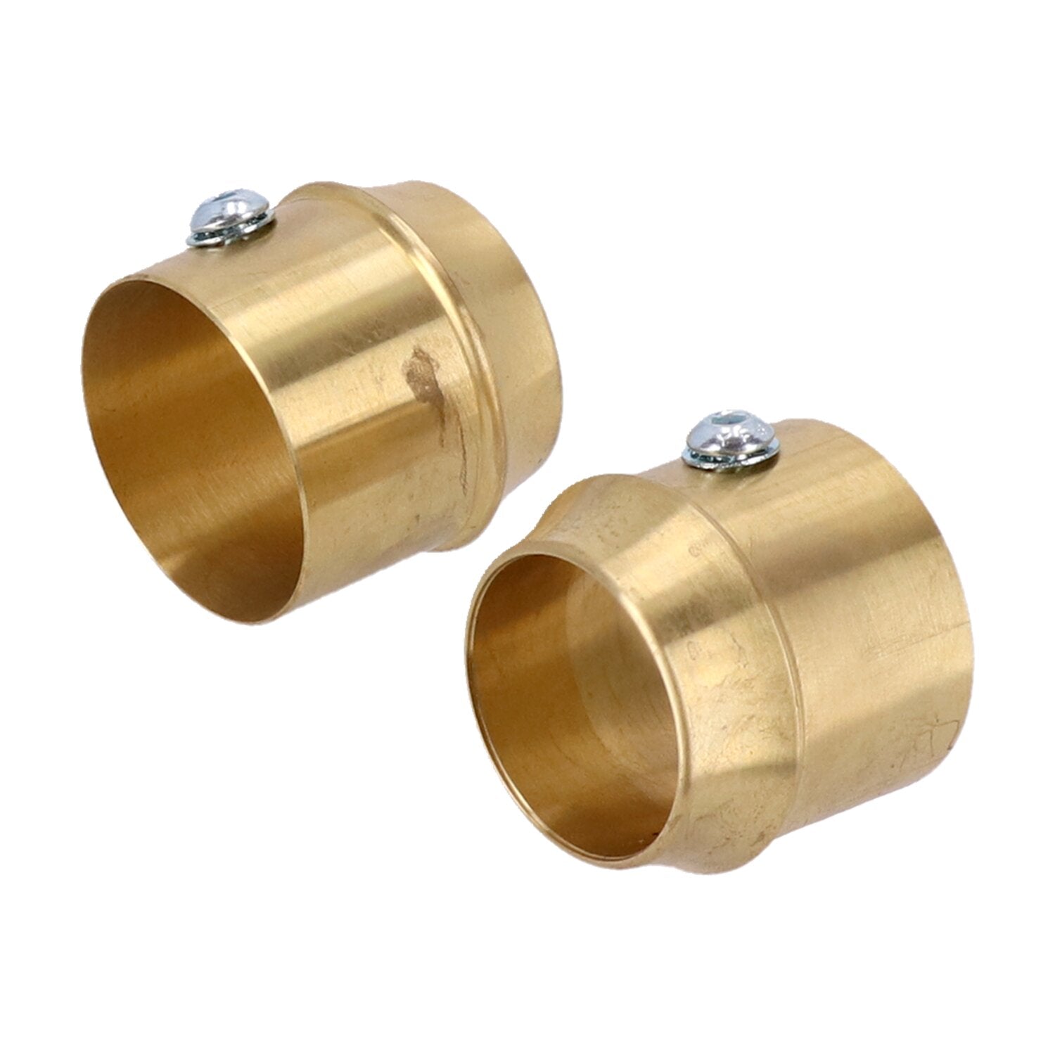 Paughco Brass exhaust tip set - 2" Short curve