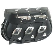 Samwel Speedking Softail leather saddlebag set - Black