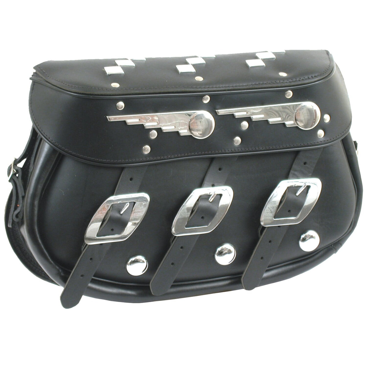 Samwel Speedking Softail leather saddlebag set - Black