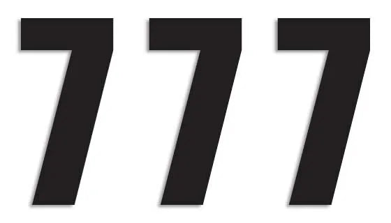Blackbird Racing Number Plate Graphic - "7" Two-digit Series