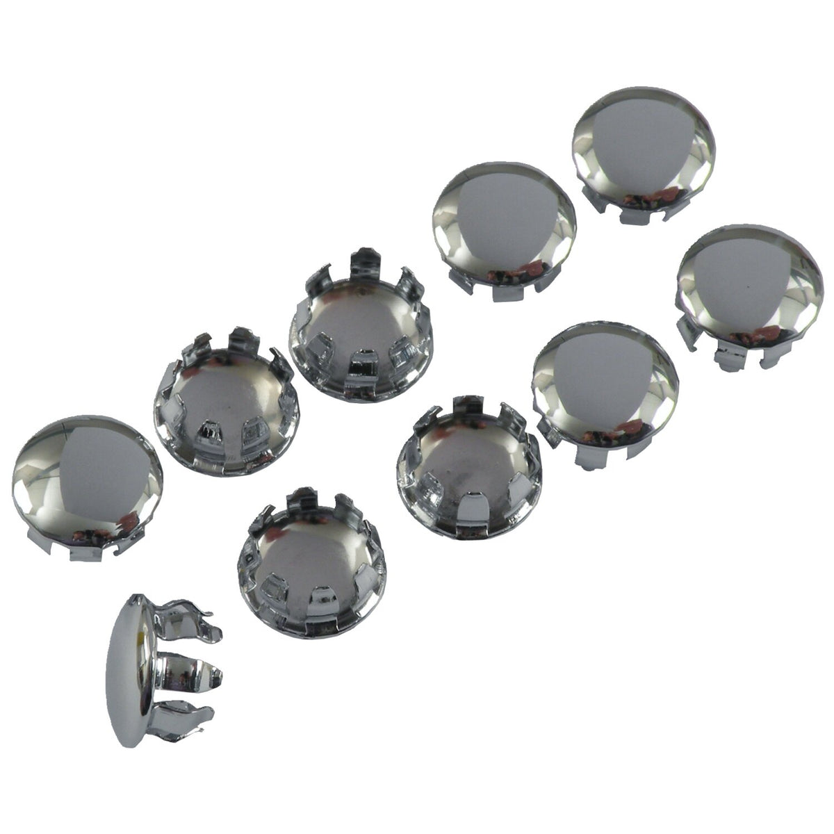 MCS Lowrider dash plugs small - Chrome
