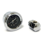 MCS Oil pressure gauge kit rocker box 0-60 PSI - Chrome