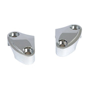MCS Handlebar top clamp set - Chrome scalloped