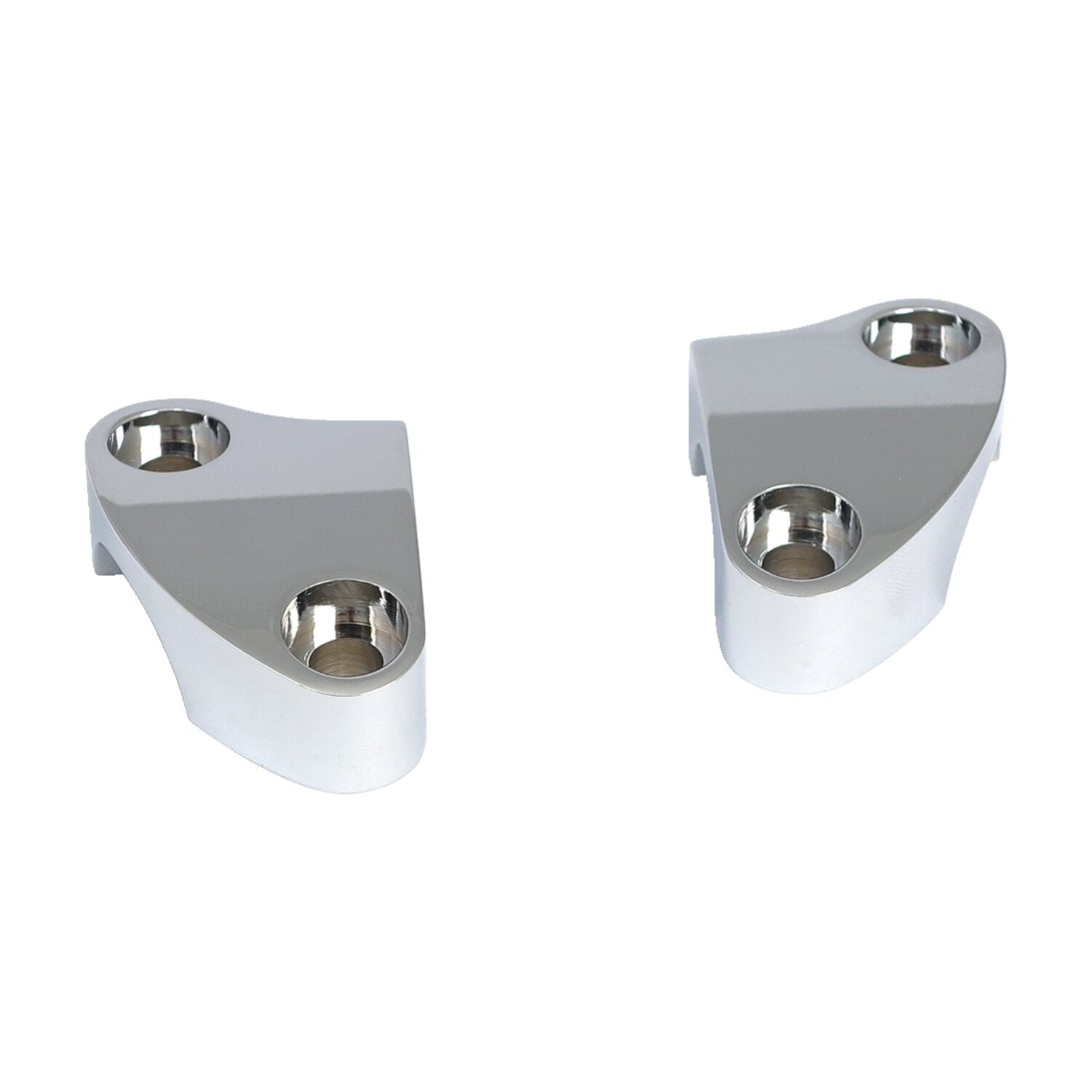 MCS Handlebar top clamp set - Chrome plain