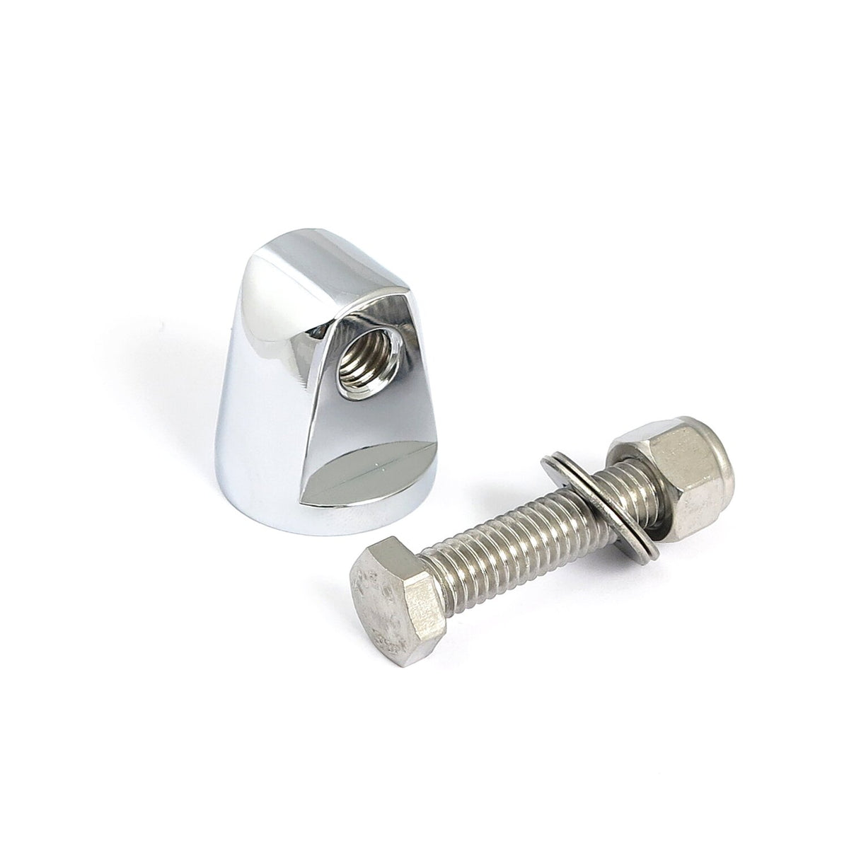 MCS Straight cone headlamp mount block - Chrome