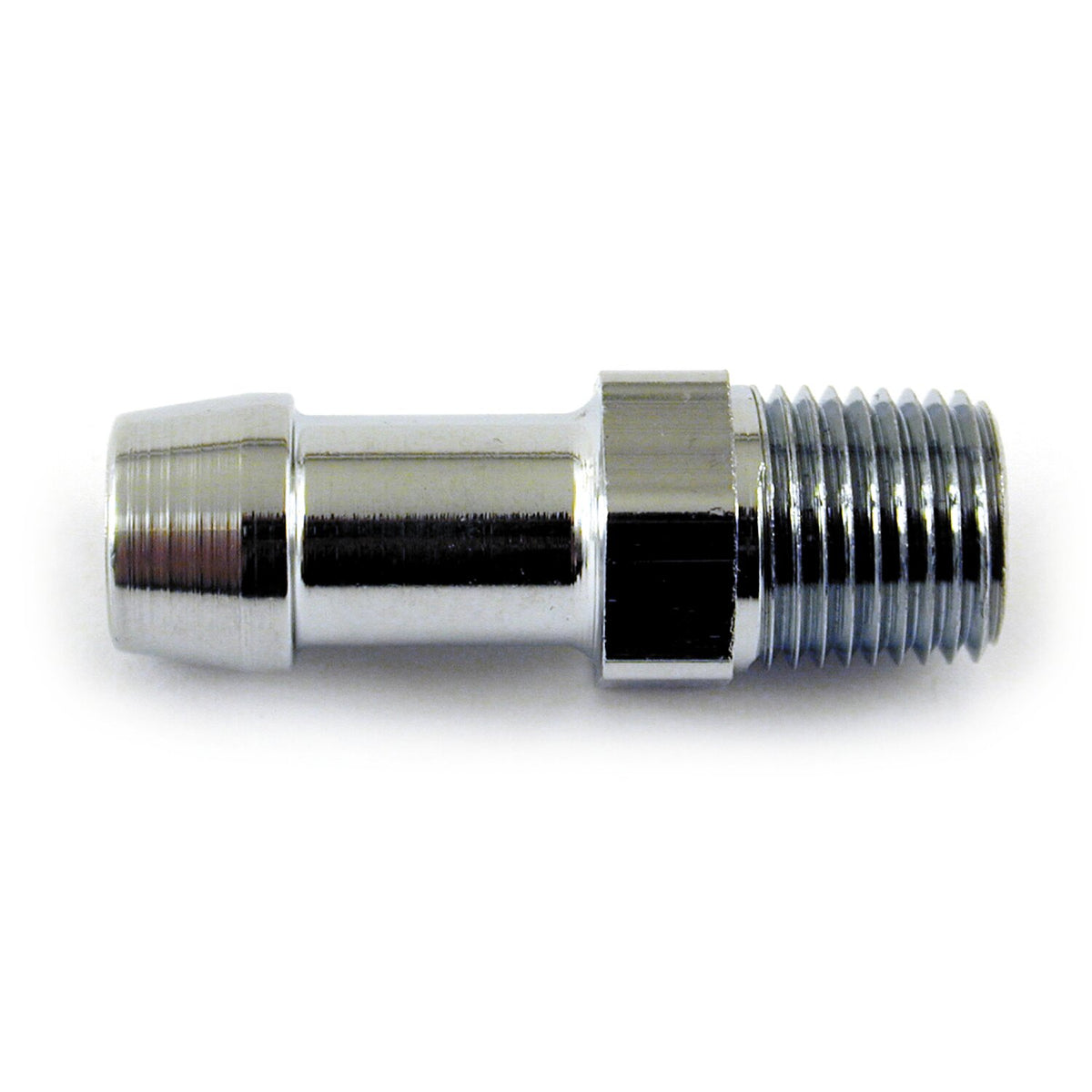 MCS Oil line fitting straight - 1/8 NPT to 5/16" - chrome