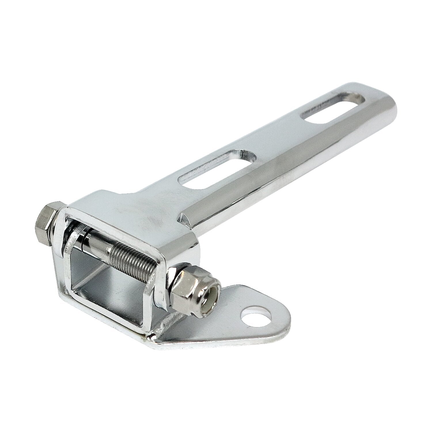MCS Universal solo seat hinge square mount - Chrome