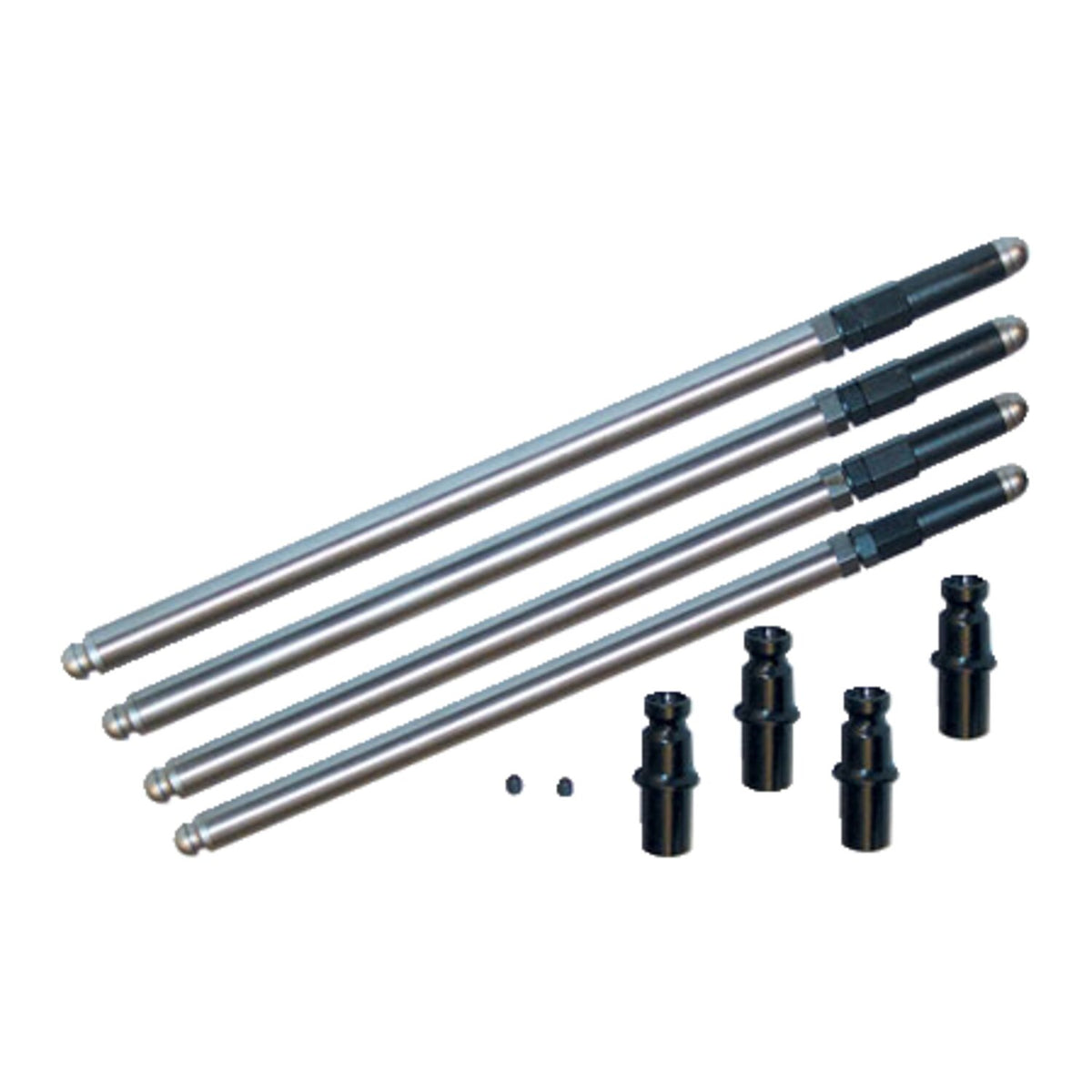 S&S adj - chromoly pushrods with solid converters - +.200"