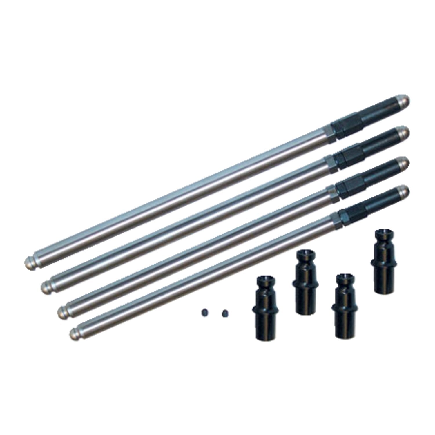 S&S adj - chromoly pushrods with solid converters - +.075"