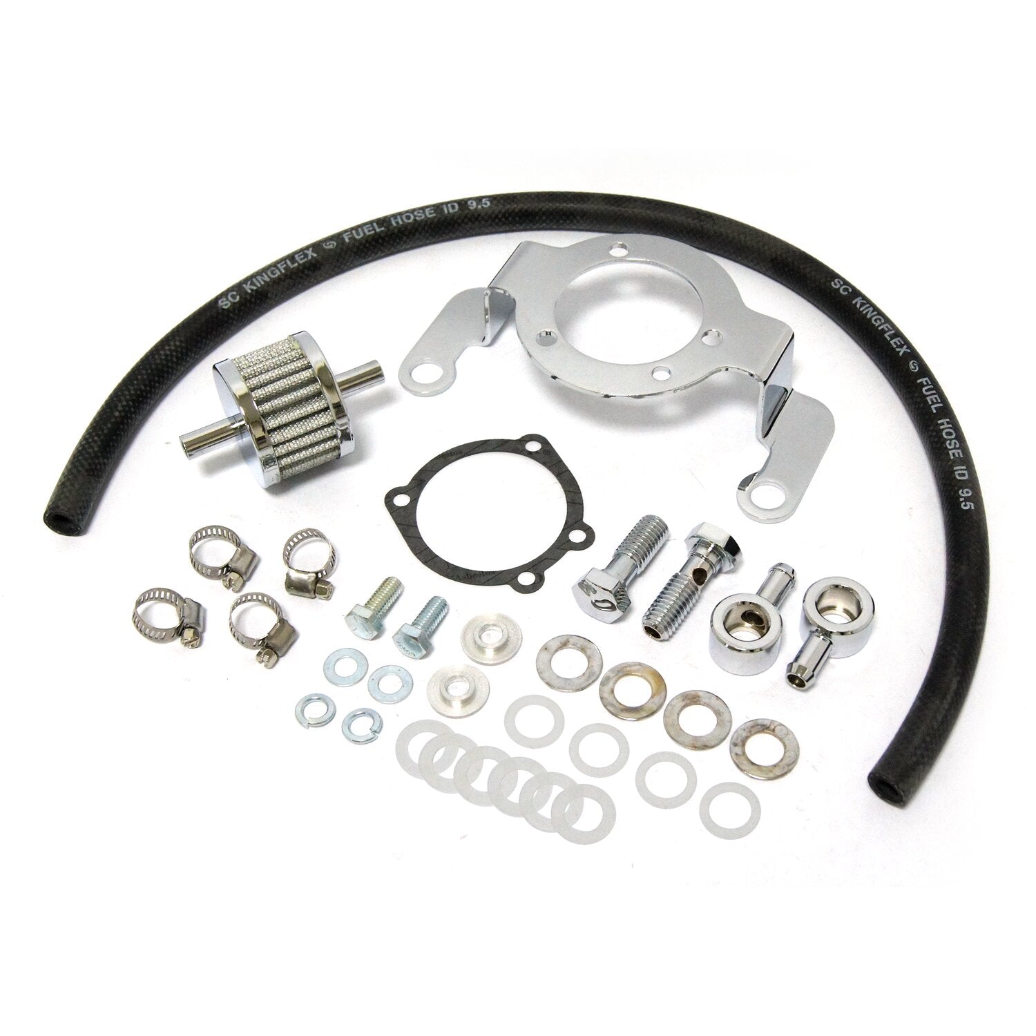 MCS Air cleaner adapter bracket kit - Chrome
