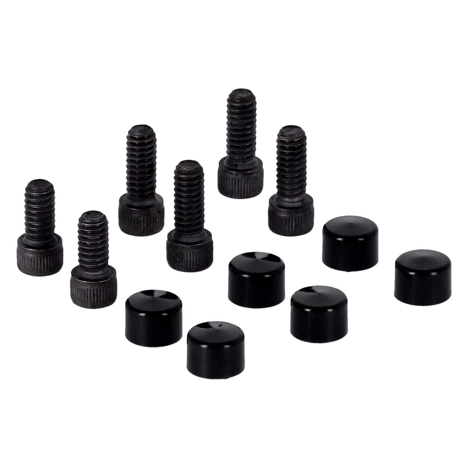 MCS Smoothtopps push-on bolt & cover kit - Black