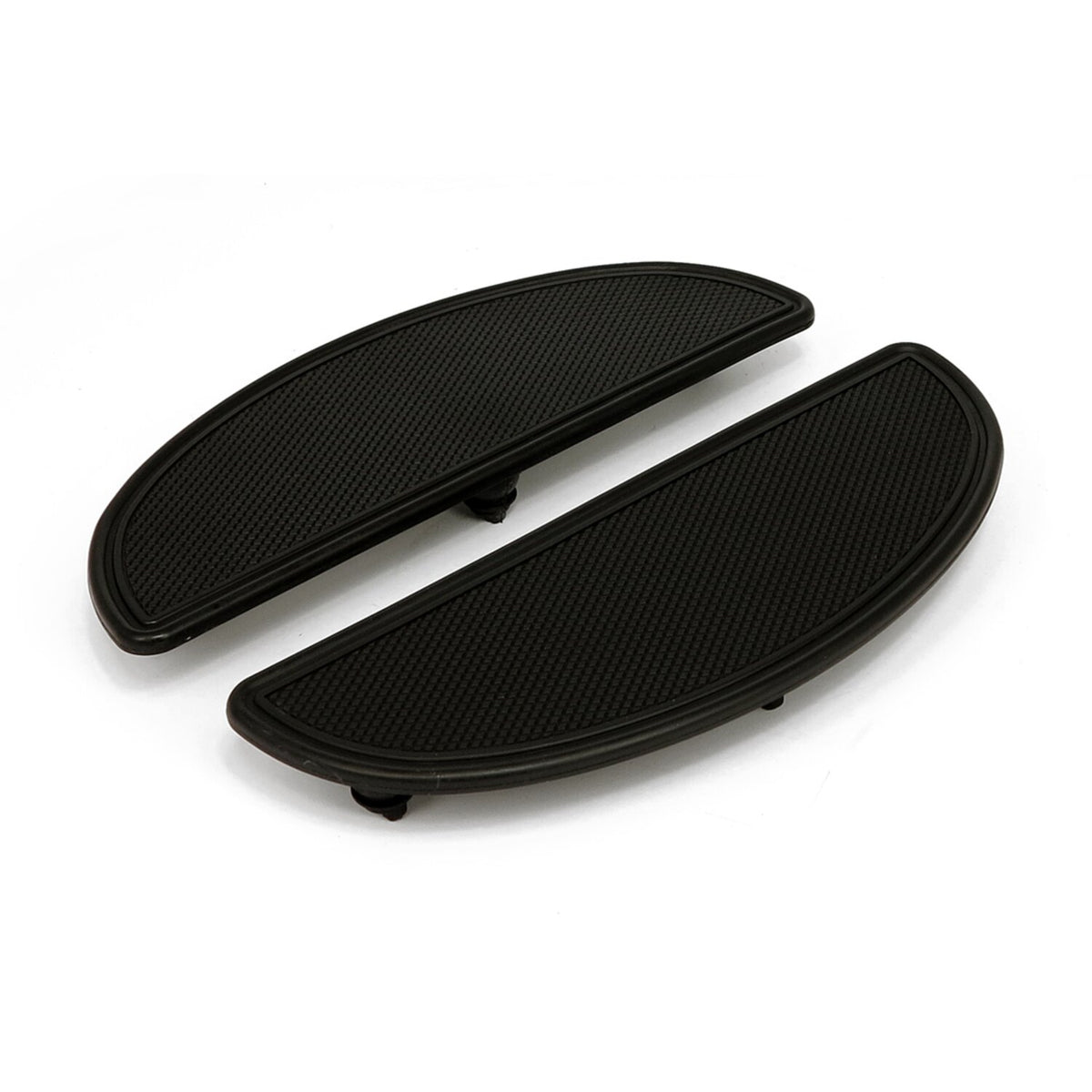 MCS Oval floorboard pads - knurled/ribbed - Black