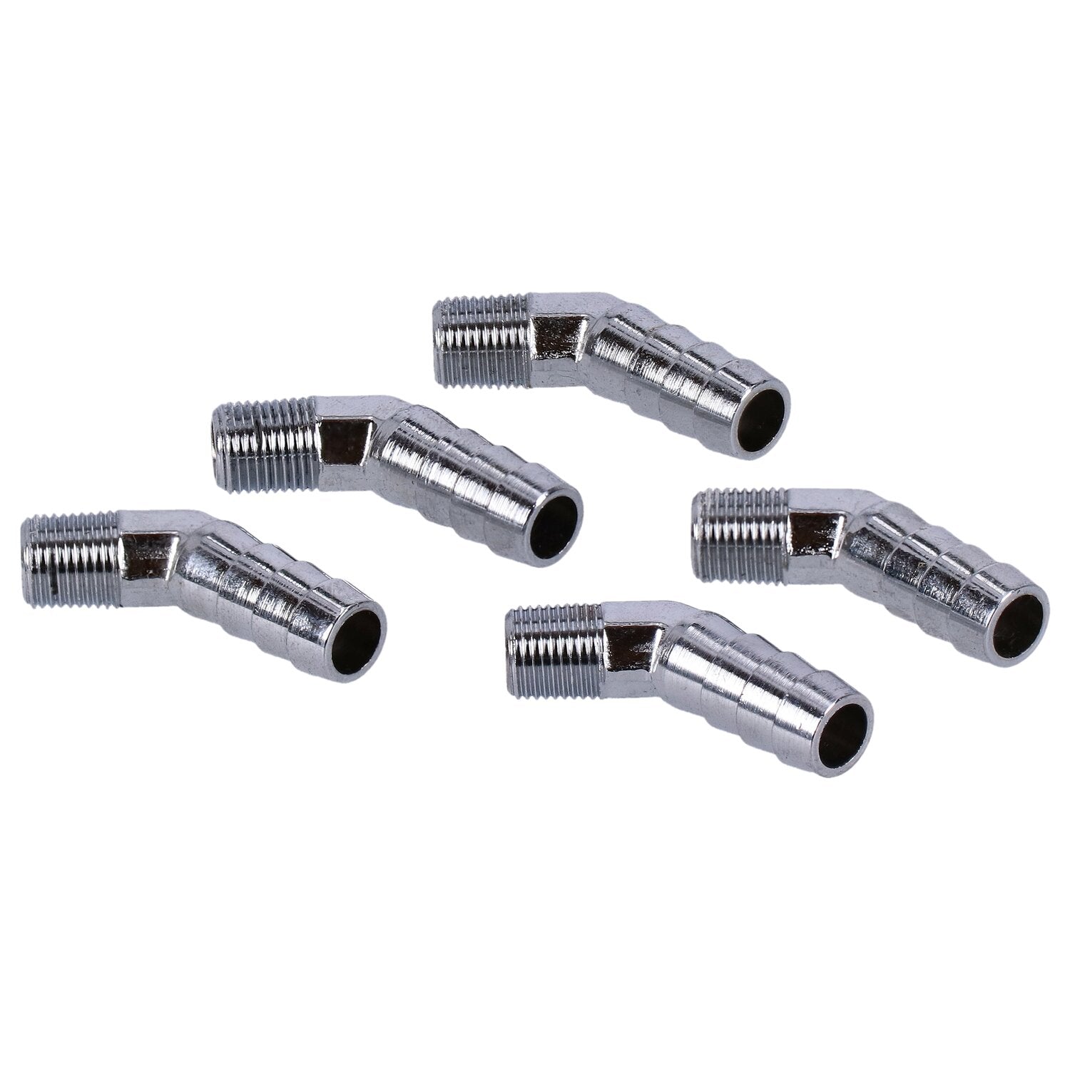 Gardner-Westcott Oil line fitting 45 degree - 1/8"-27 NPT to 3/8" - Chrome