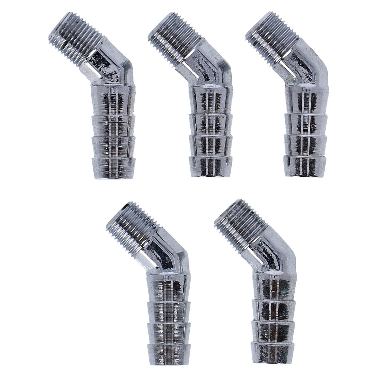 Gardner-Westcott Oil line fitting 45 degree - 1/8"-27 NPT to 3/8" - Chrome