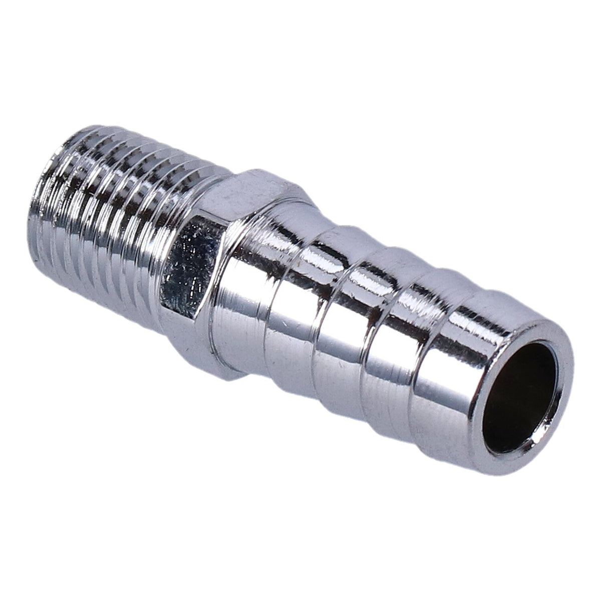 Gardner-Westcott Oil line fitting straight - 1/4" NPT to 1/2" hose - Chrome