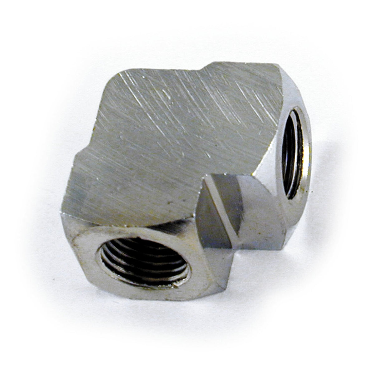 MCS Oil gauge fitting 90° 1/8 NPT to 1/8" NPT - Chrome