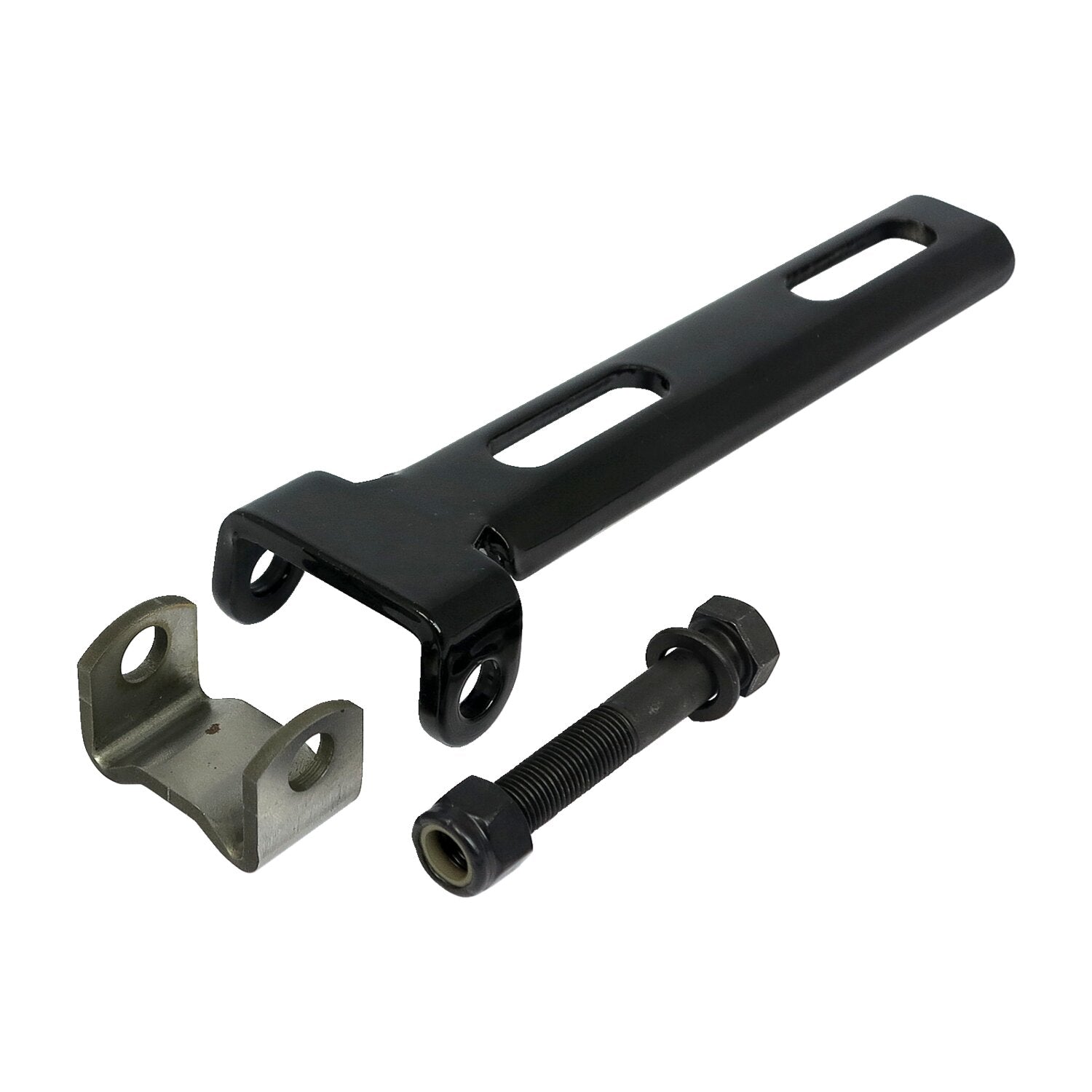MCS Universal solo seat hinge square mount weld-on - Black