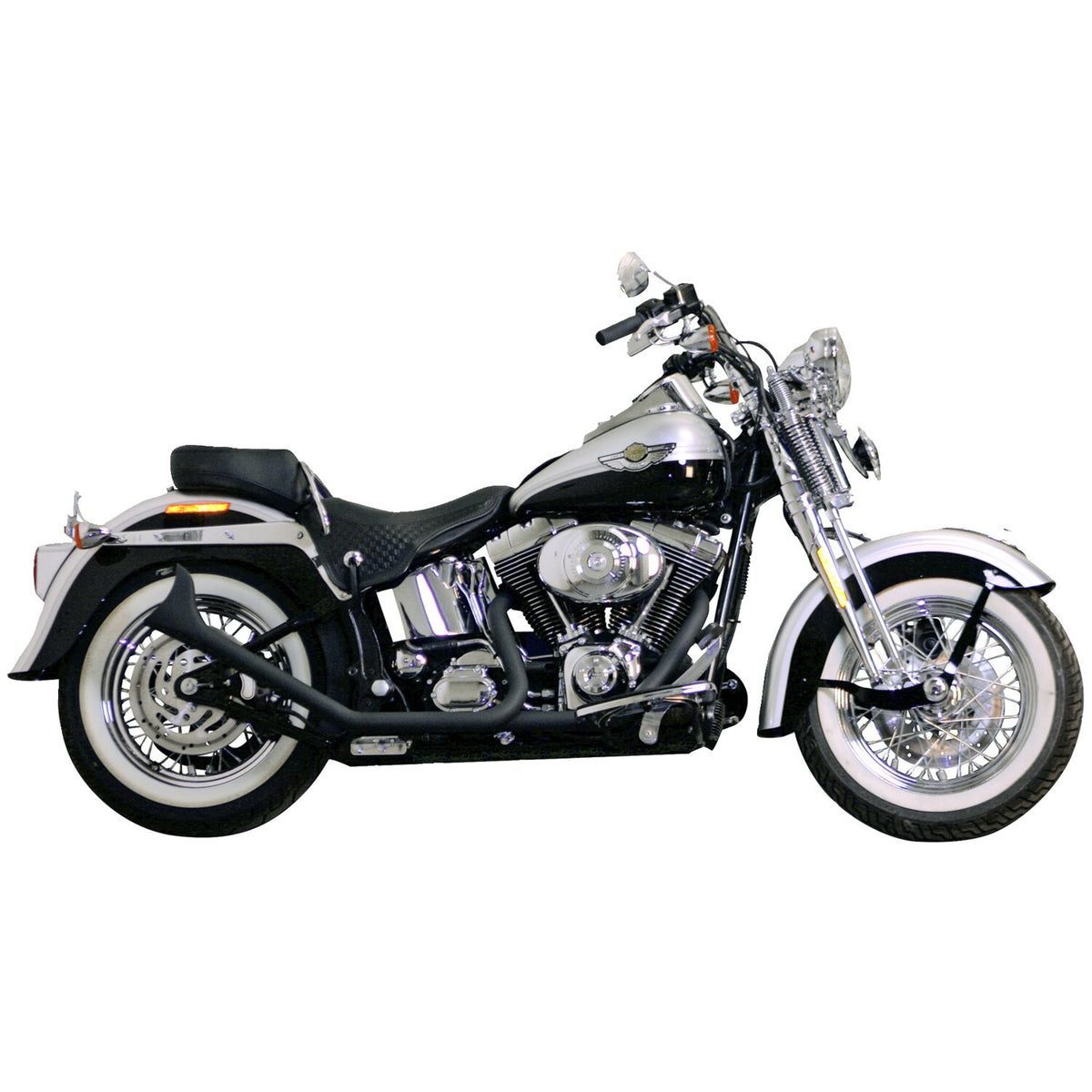 Paughco Side by side Upswept Fishtails exhaust - Black