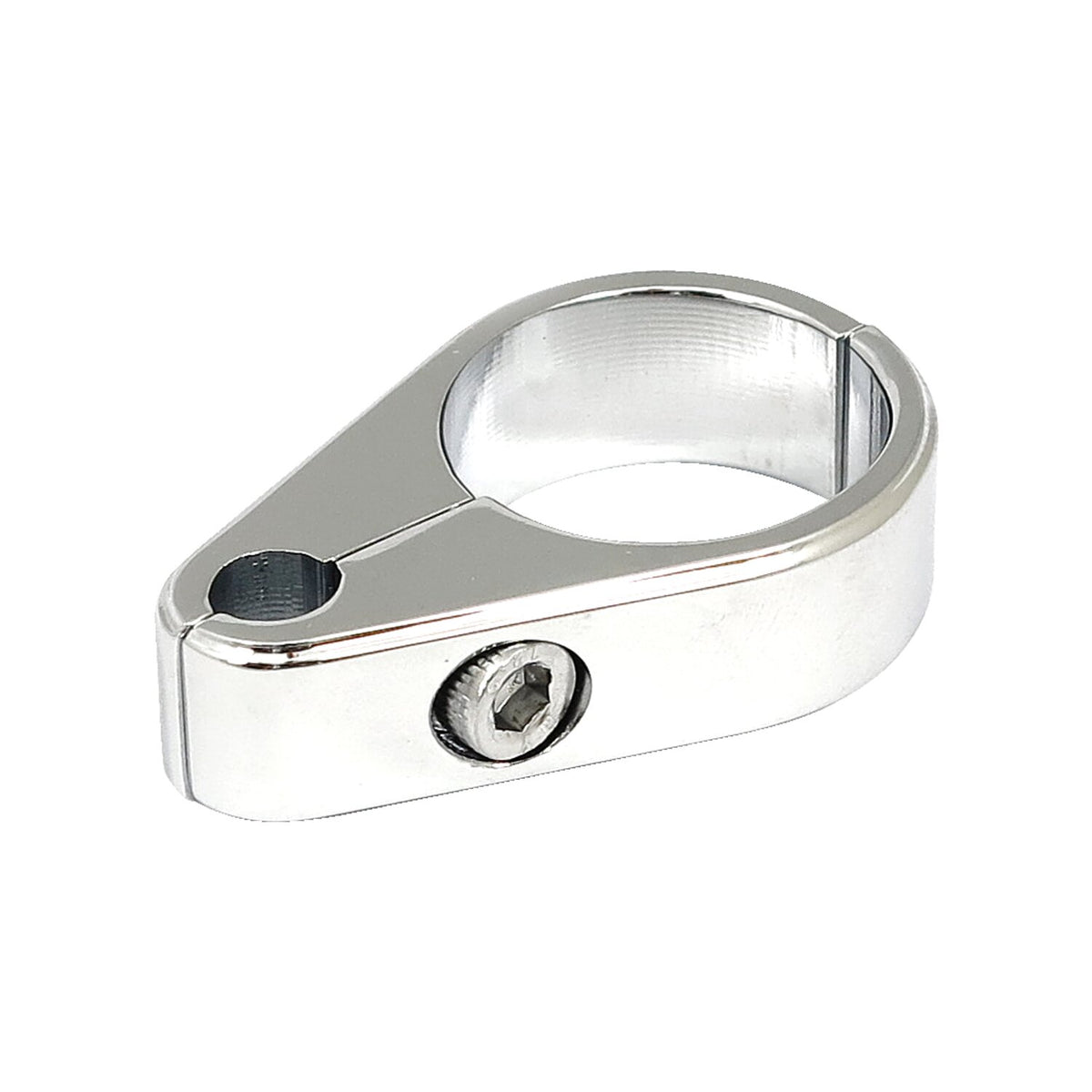 MCS 2-piece frame cable clamp - Throttle - Chrome