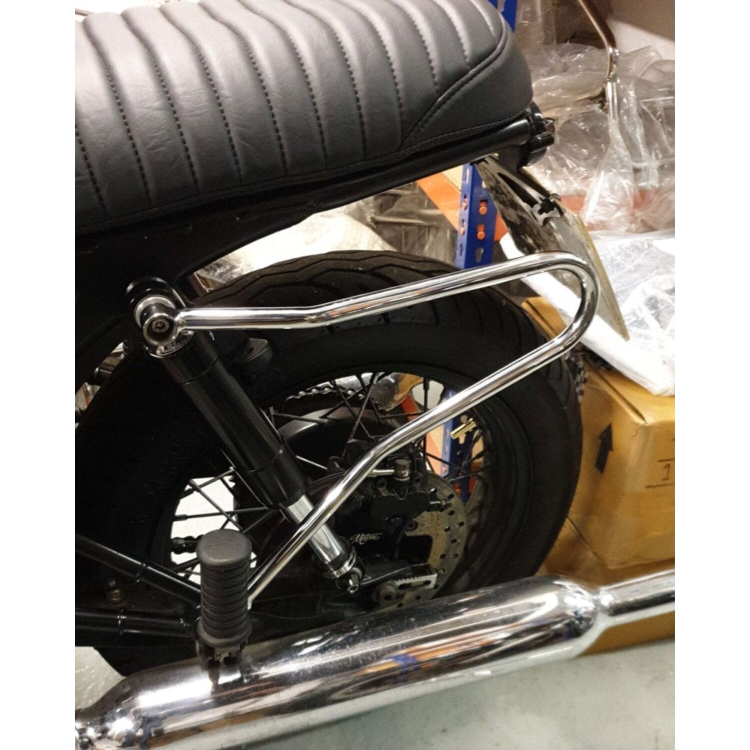Motone Triumph saddlebag support - Polished stainless