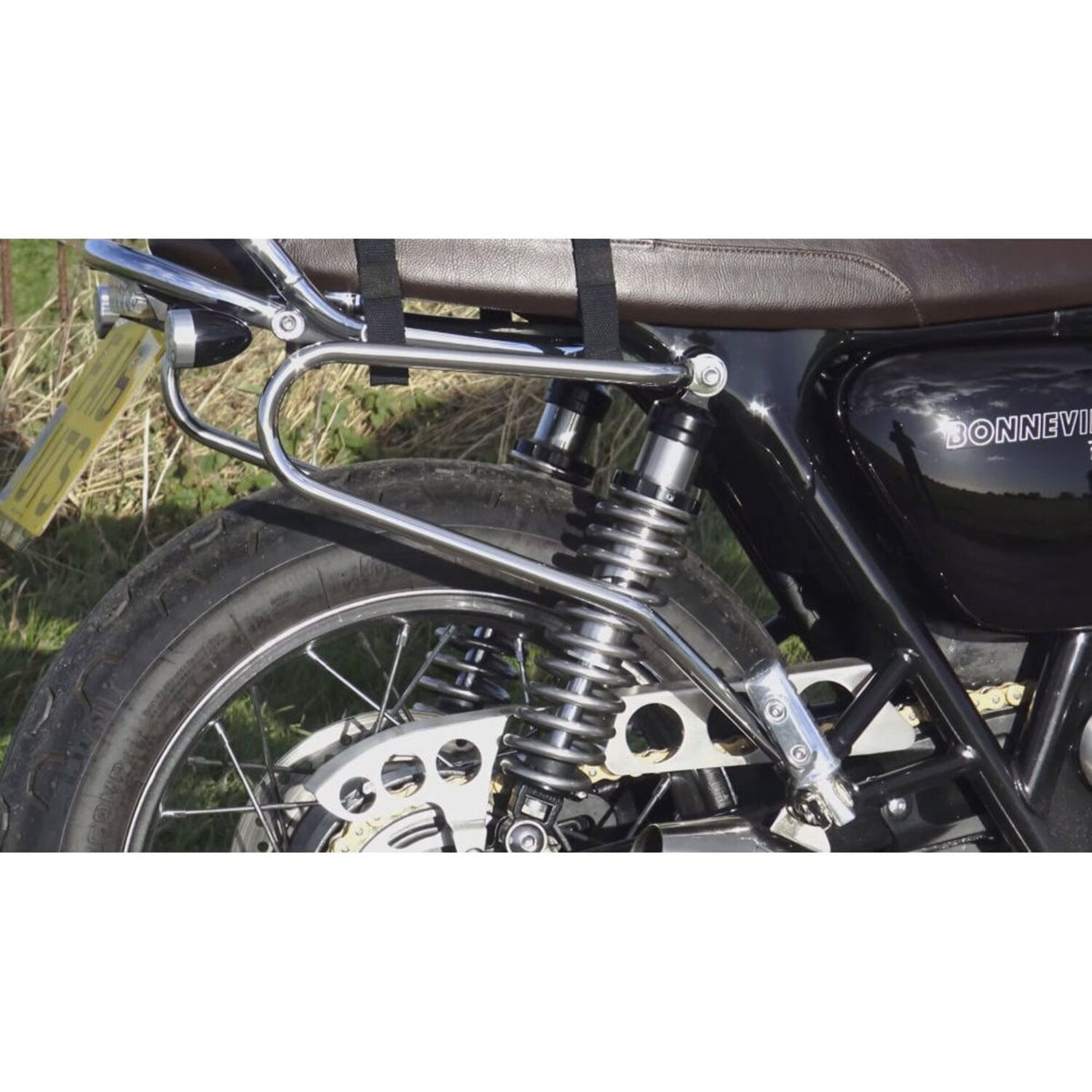 Motone Triumph saddlebag support - Polished stainless