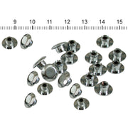 MCS Push-in mushroom allen head plugs m6 - Chrome