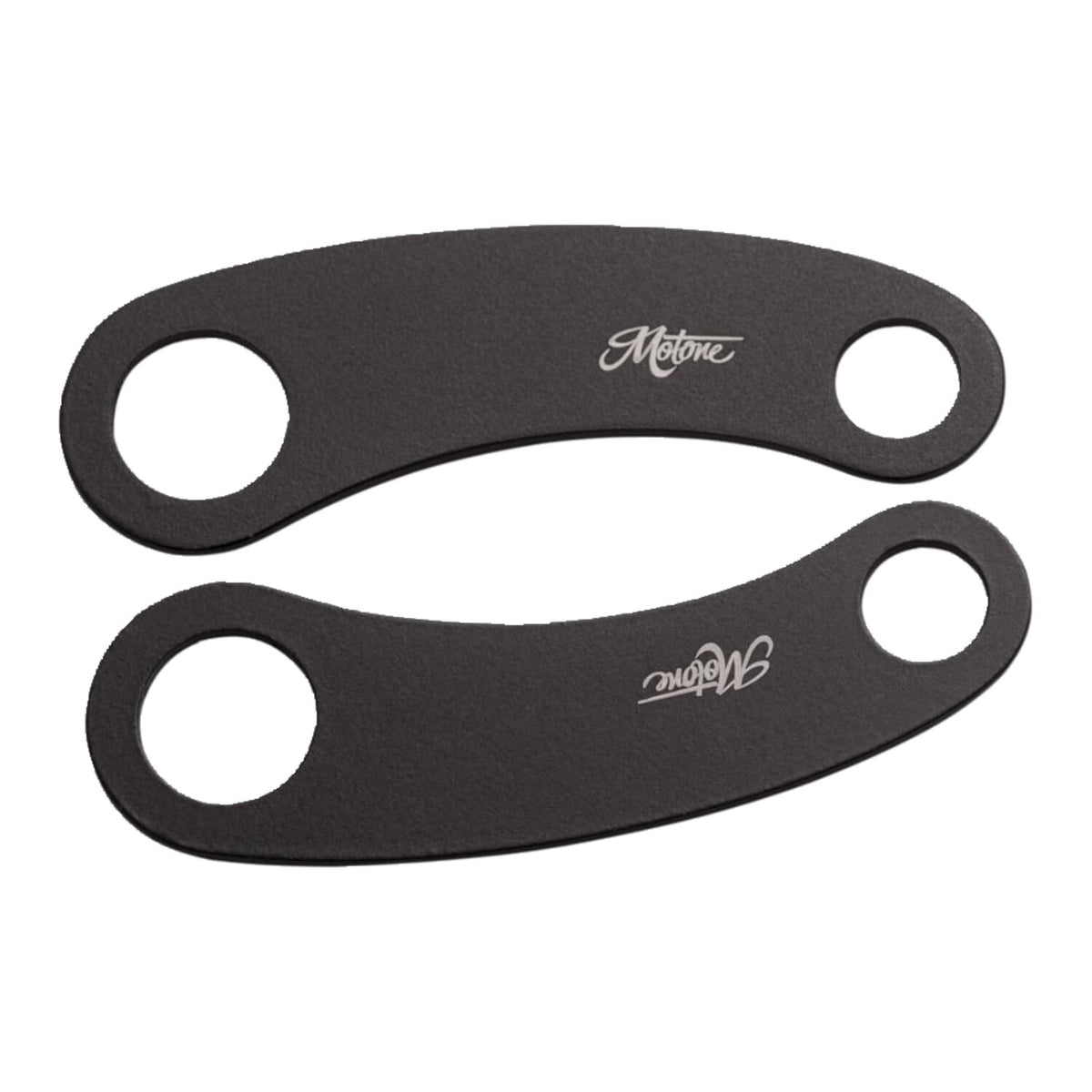 Motone turn signal brackets top shock mount - Black
