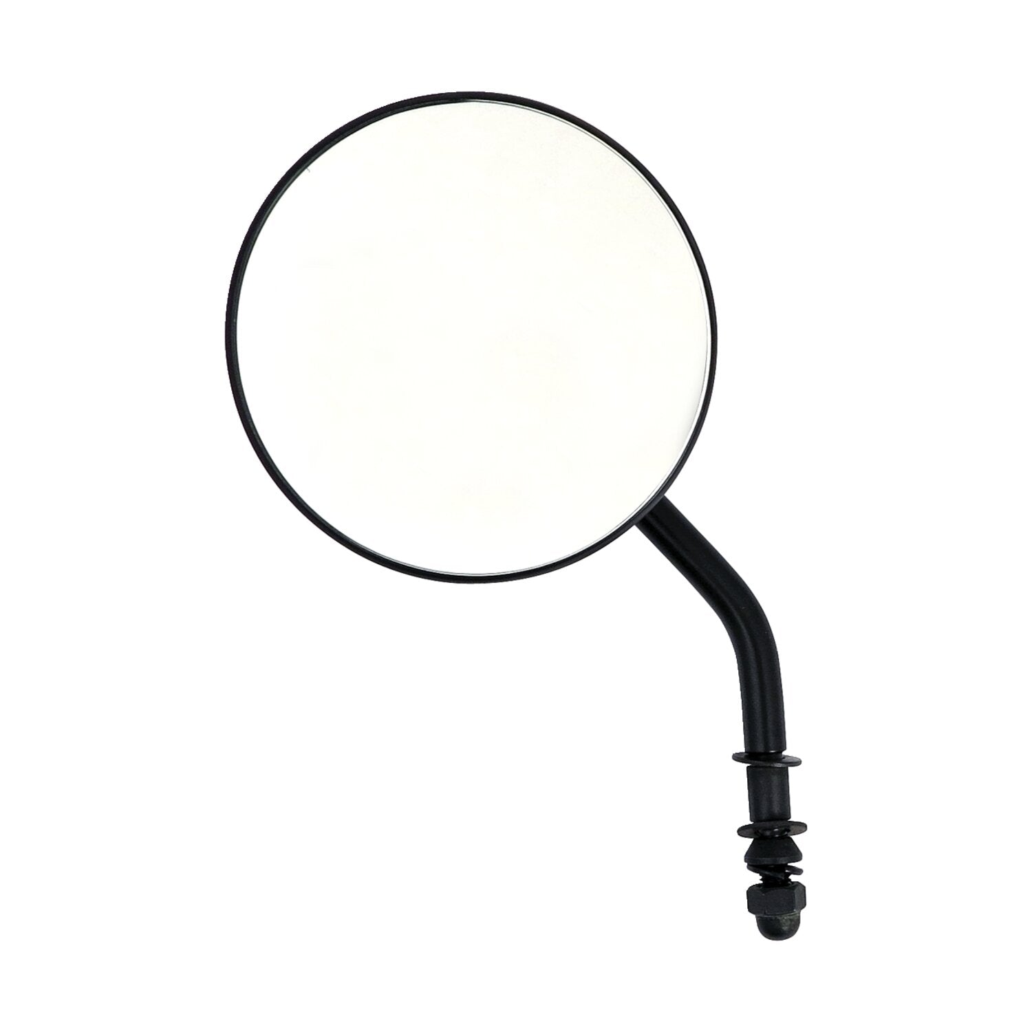 MCS Steel 4" round mirror - Black short stem