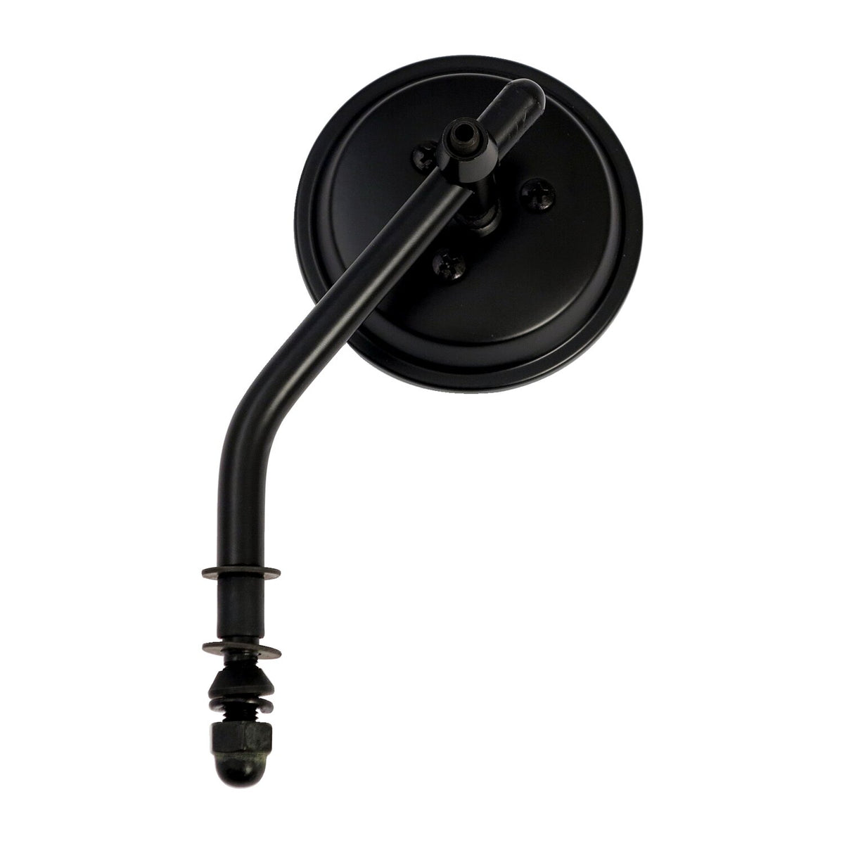 MCS Steel 3" round mirror - Black short stem