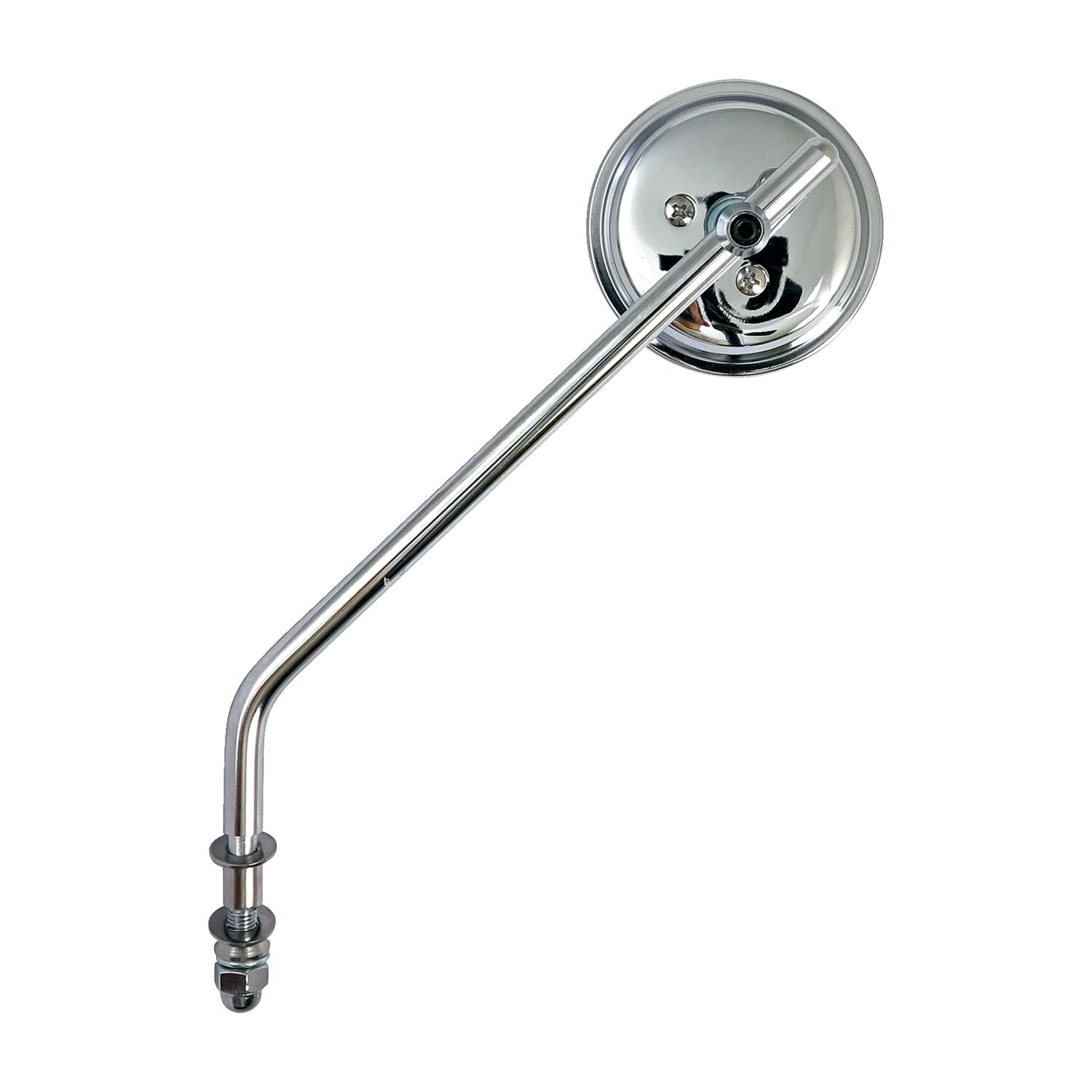 MCS Steel 3" round mirror - Chrome long stem