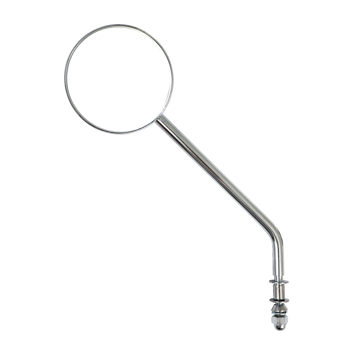 MCS Steel 3" round mirror - Chrome long stem