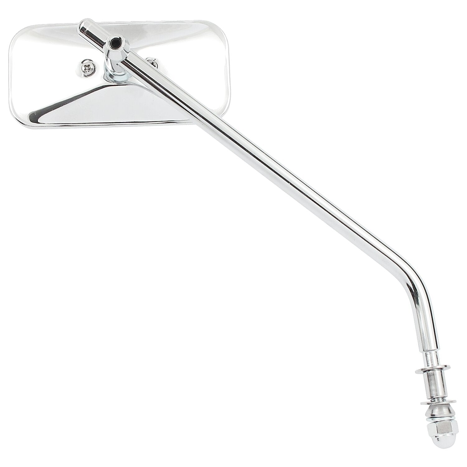 MCS Small rectangular mirror - long stem chrome