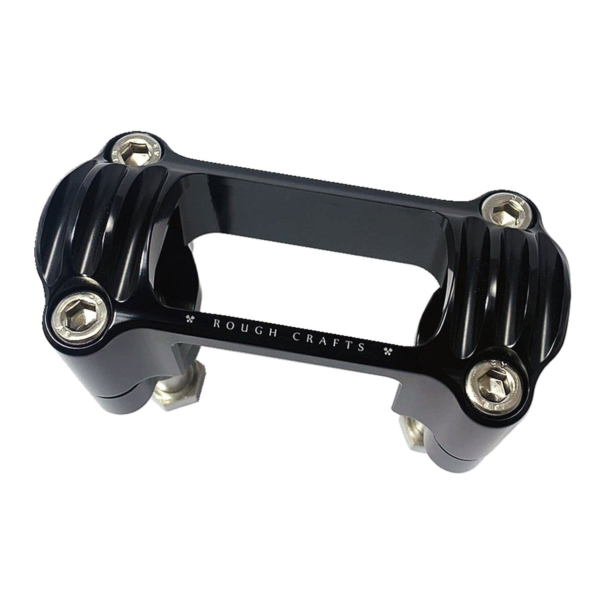 Rough Crafts M8 Softail 1.3" finned risers - Black