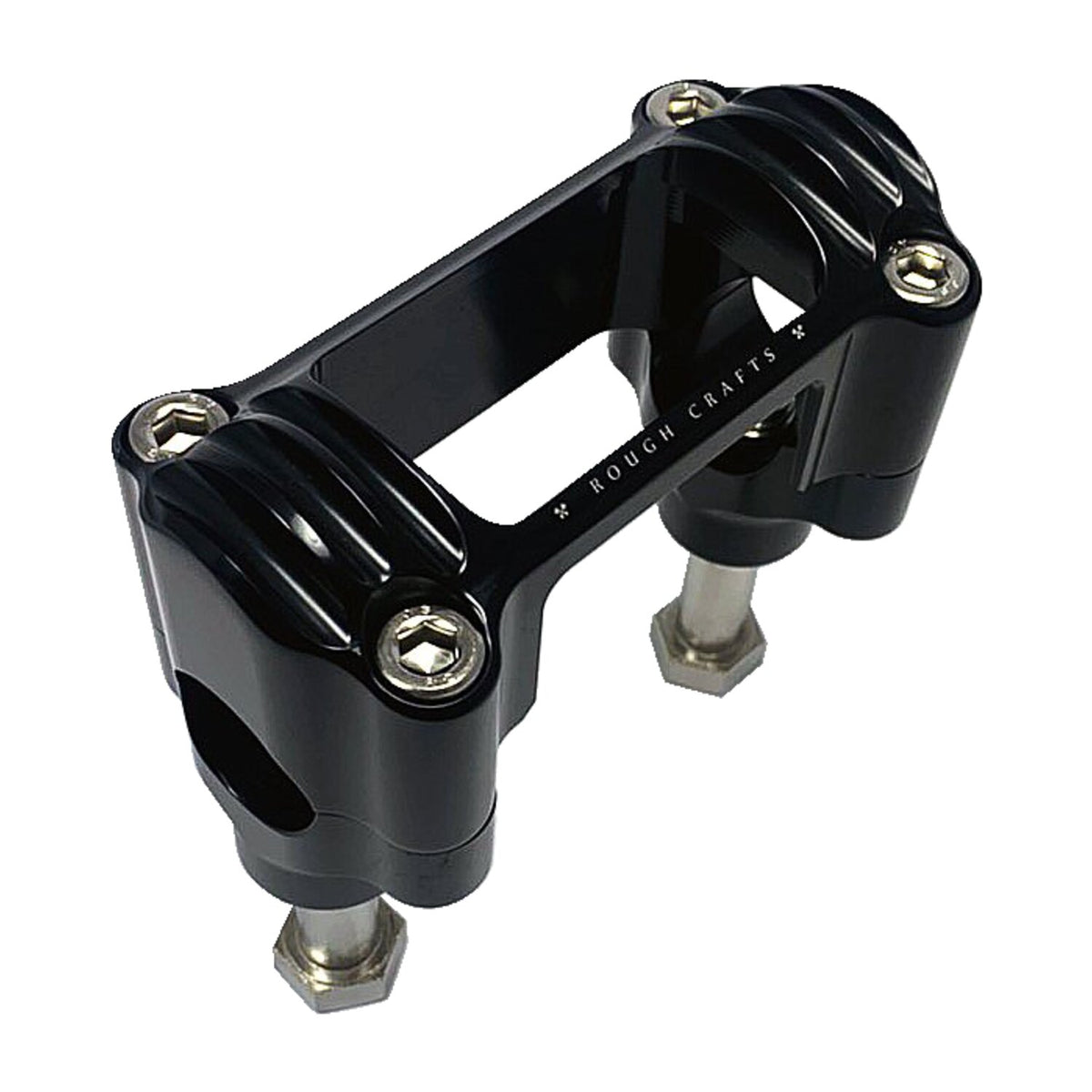 Rough Crafts M8 Softail 1.3" finned risers - Black