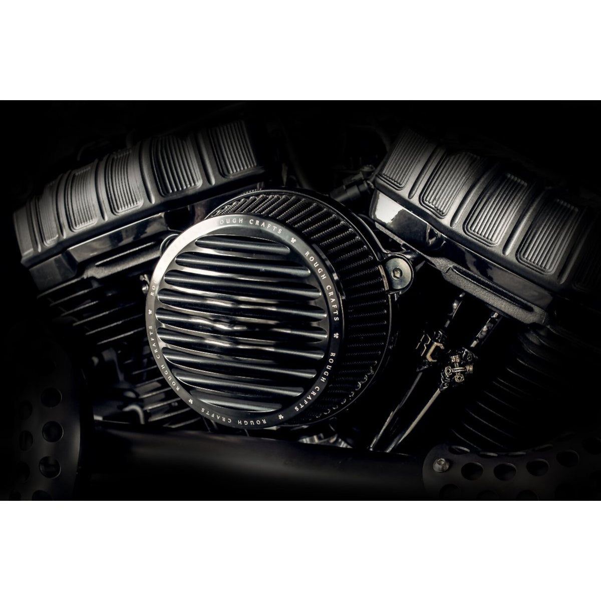 Rough Crafts air cleaner cover for Big Sucker - Black
