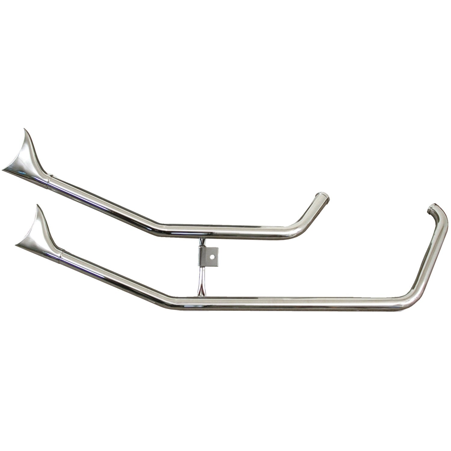 Paughco Upswept Fishtail exhaust - Chrome