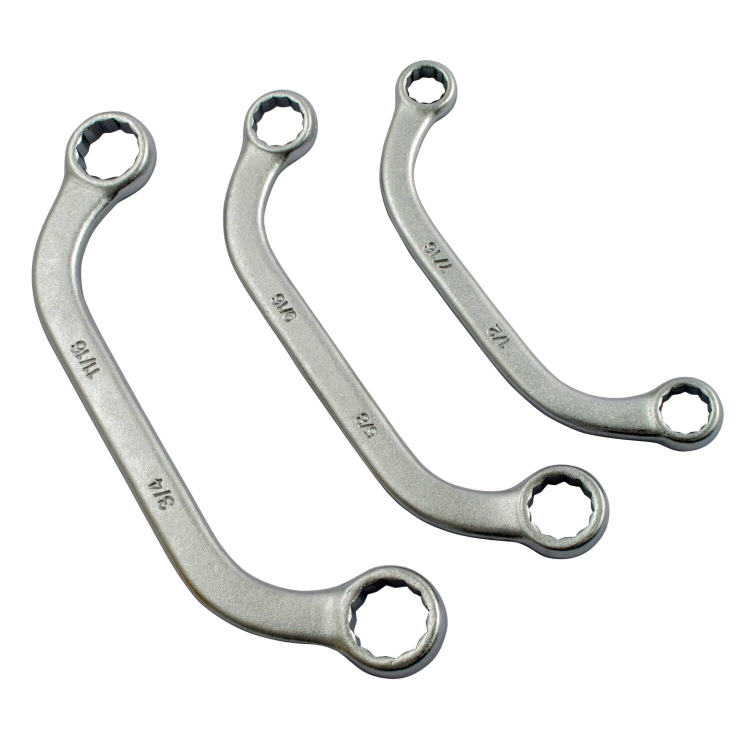 MCS Curved box end wrench set - 3-piece