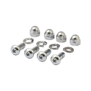 MCS License plate mount kit - Buttonhead/Acorn - Chrome