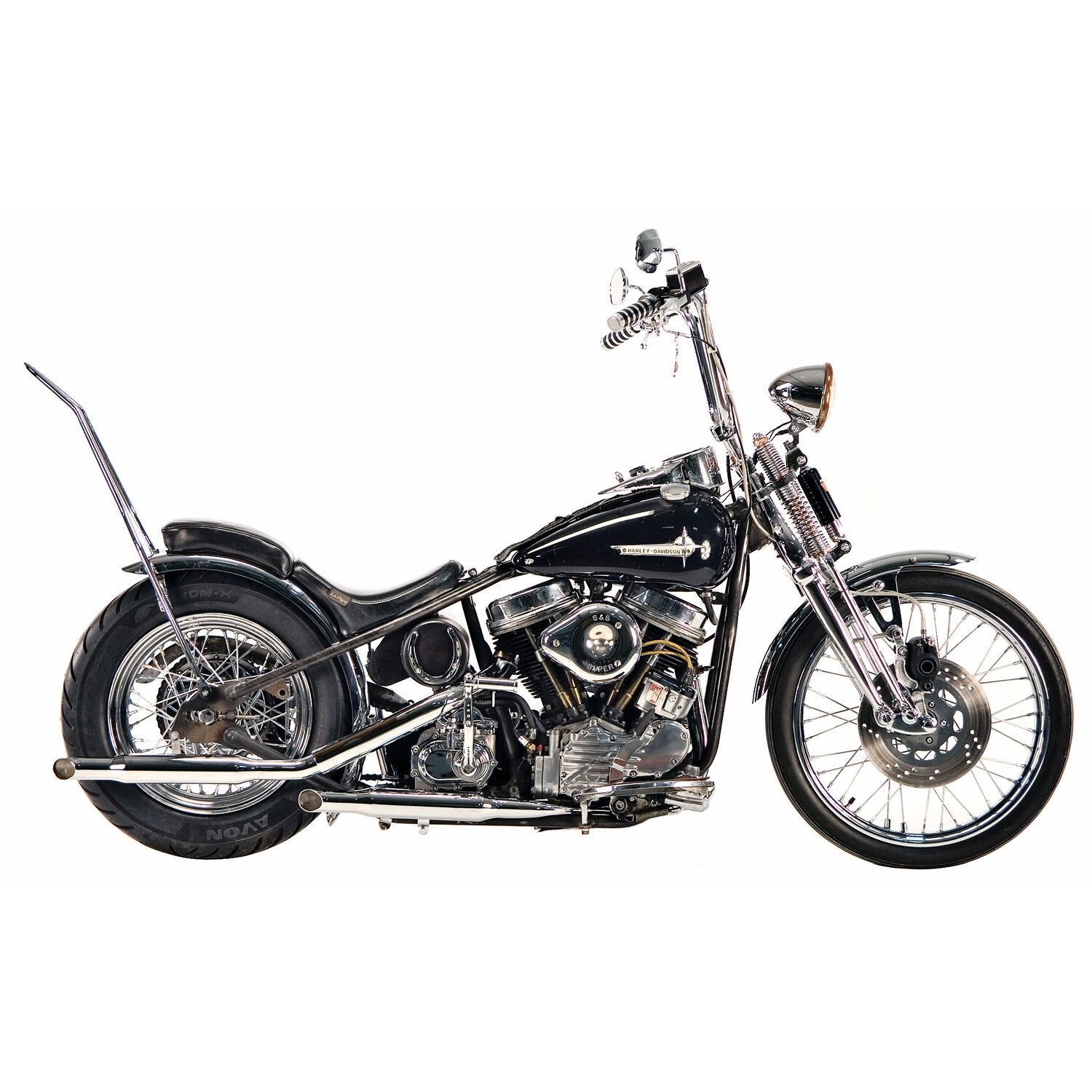 Paughco Shorty exhaust Goose cut (38") - Chrome