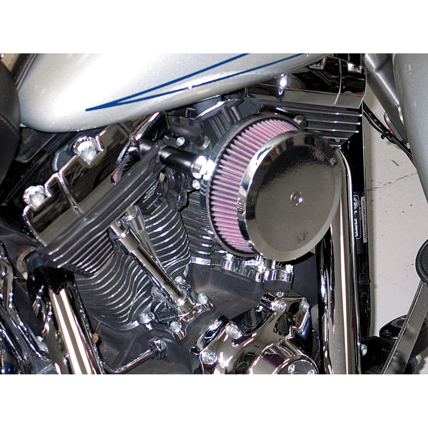 K&N street metal high-flow air intake Hammer chrome