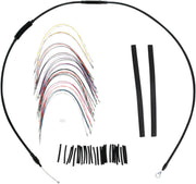 Burly Brand Black Vinyl Handlebar Cable/Line Kit for Ape Hangers