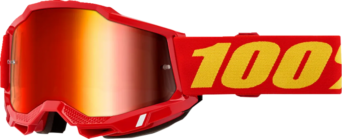 100% Accuri 2 Goggles Red with Mirror Red Lens