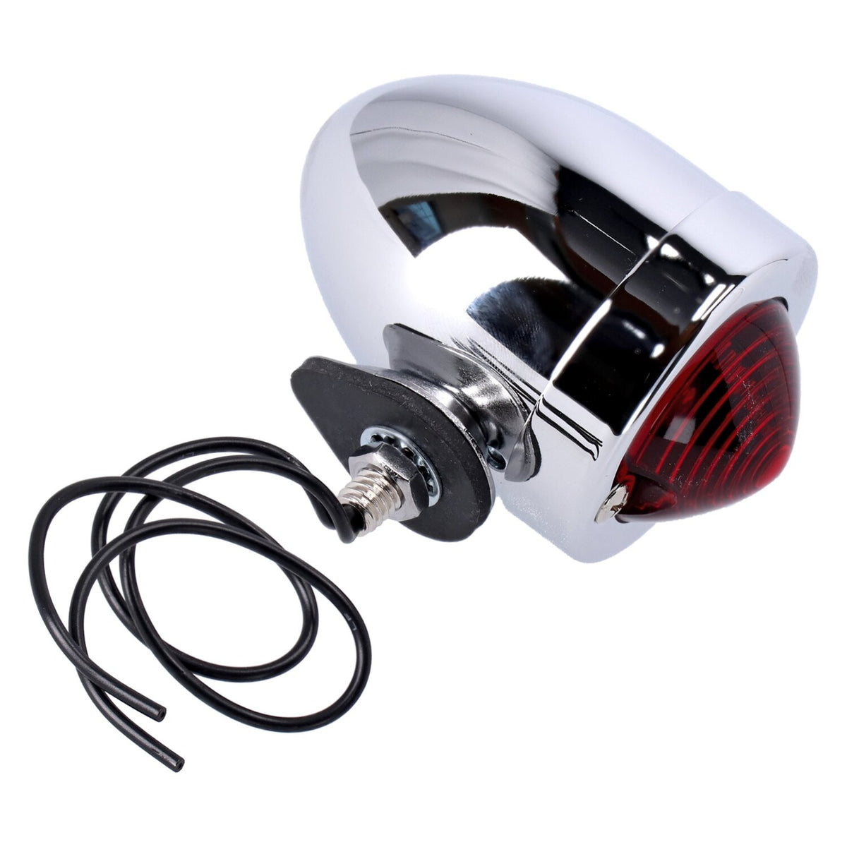 MCS Bullet marker light - Chrome - Red lens - DF - stud mount
