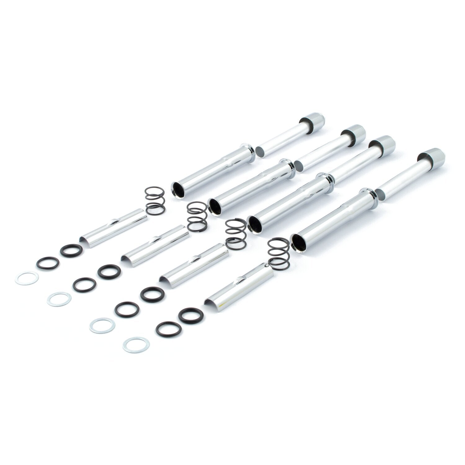 MCS Complete 57-85 XL pushrod cover kit - Chrome