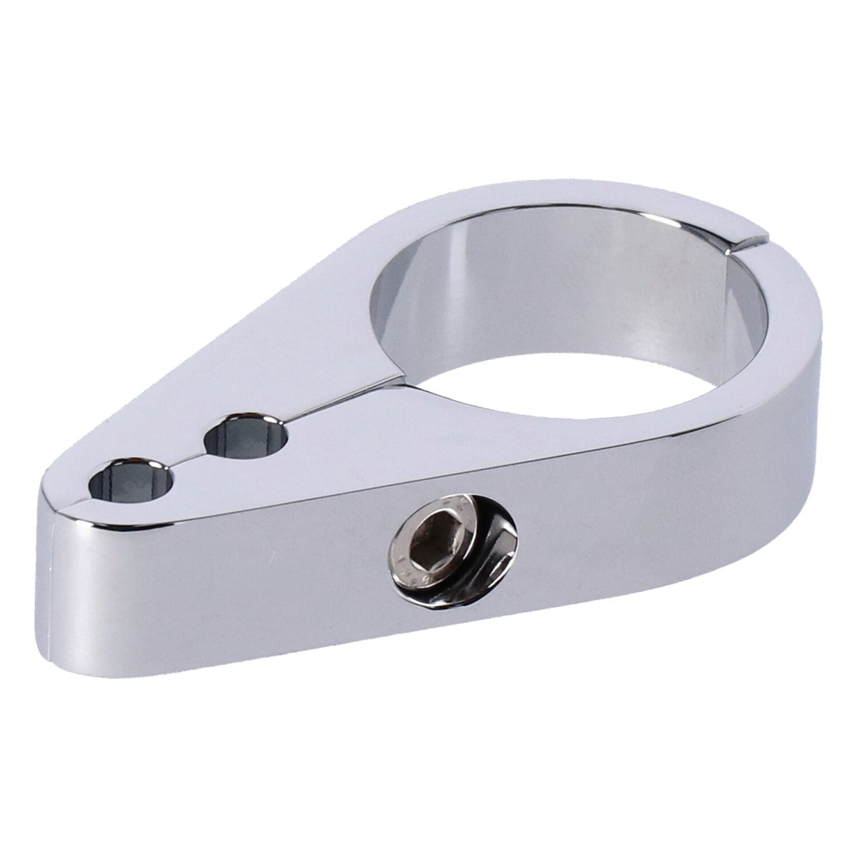 MCS 2-piece frame cable clamp - Throttle/Idle - Chrome