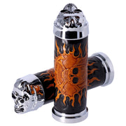 MCS Handlebar grip set Cushion Skull leather