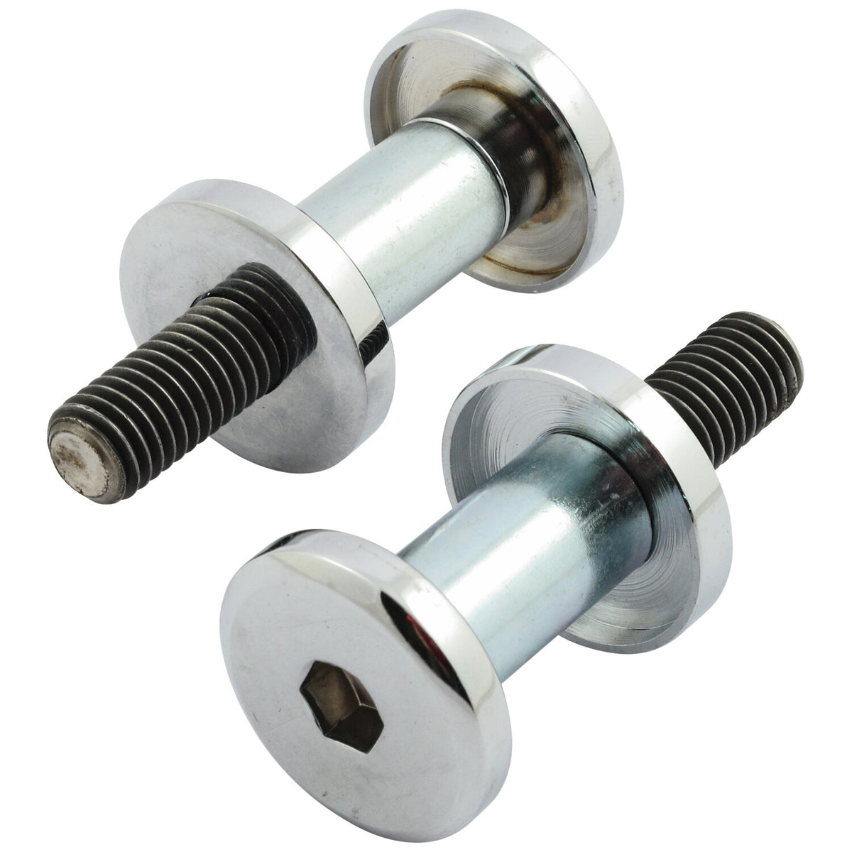 MCS Custom smooth riser mount kit - Chrome 1/2-13 threaded