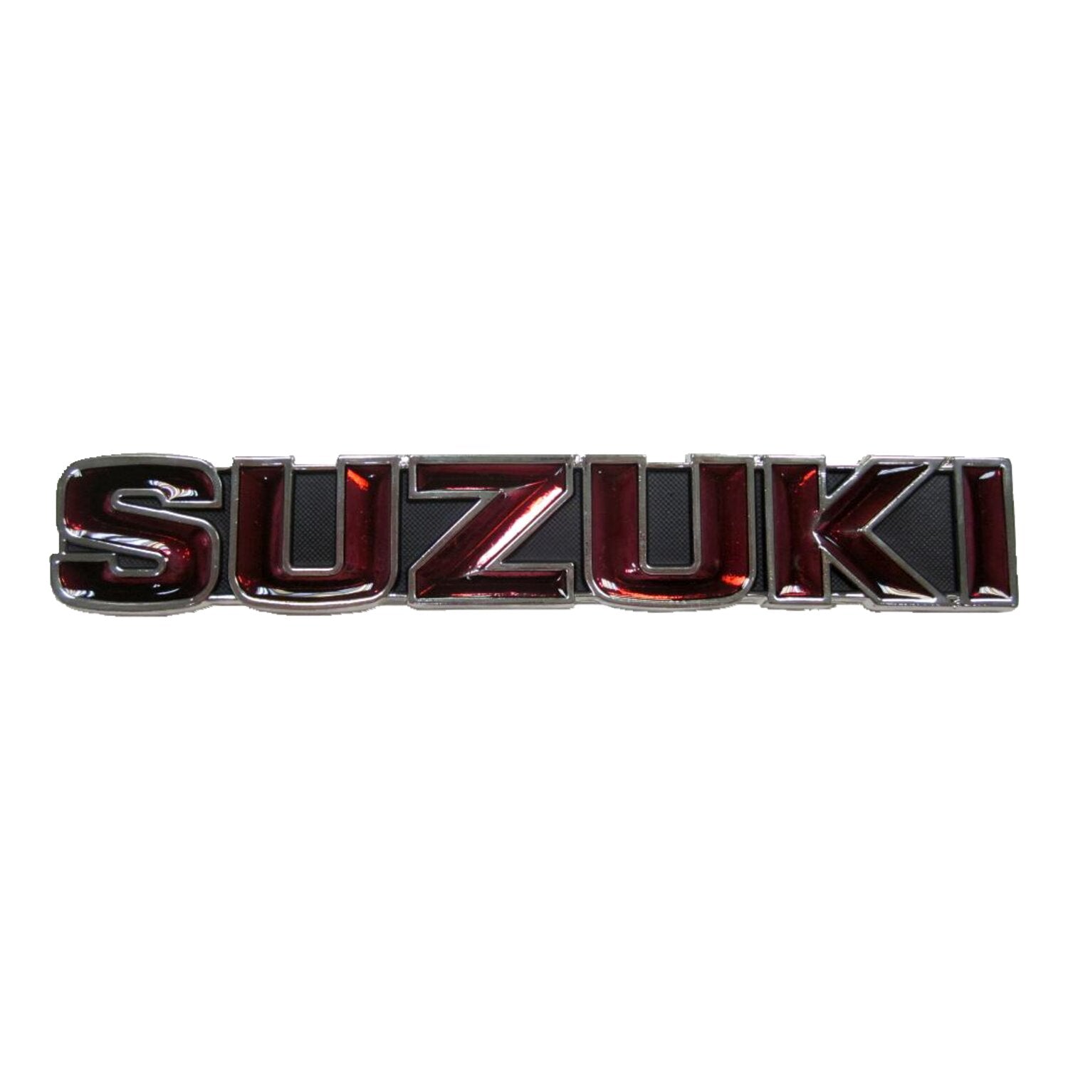 MCS Suzuki gas tank emblem black/red